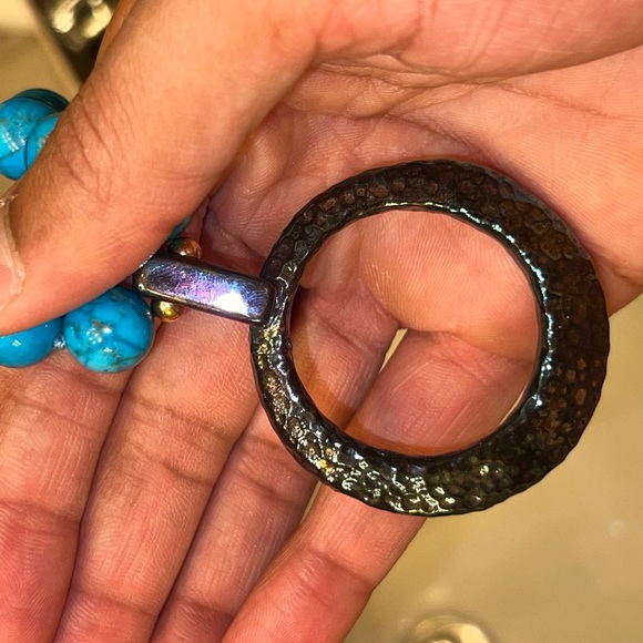 SIMON SEBBAG TURQUOISE STONE PENDANT NECKLACE - Picture 4 of 4